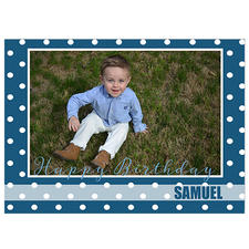 Blue Birthday Polka Dots