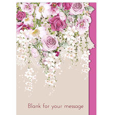 Blank Message Pink Roses