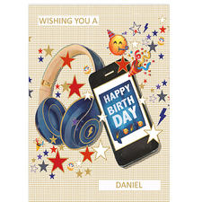 Birthday Phone and Headphones