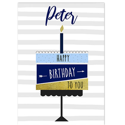 Blue Birthday Cake