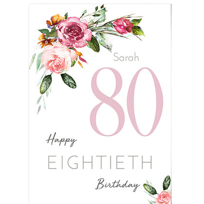 Eightieth Birthday Floral