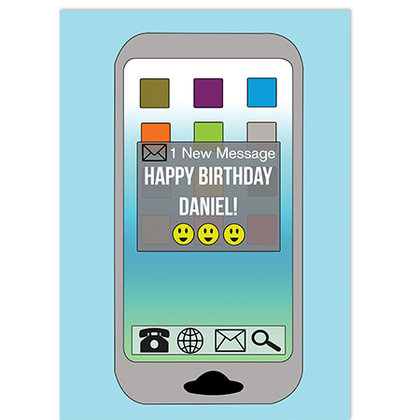 Blue Mobile Text